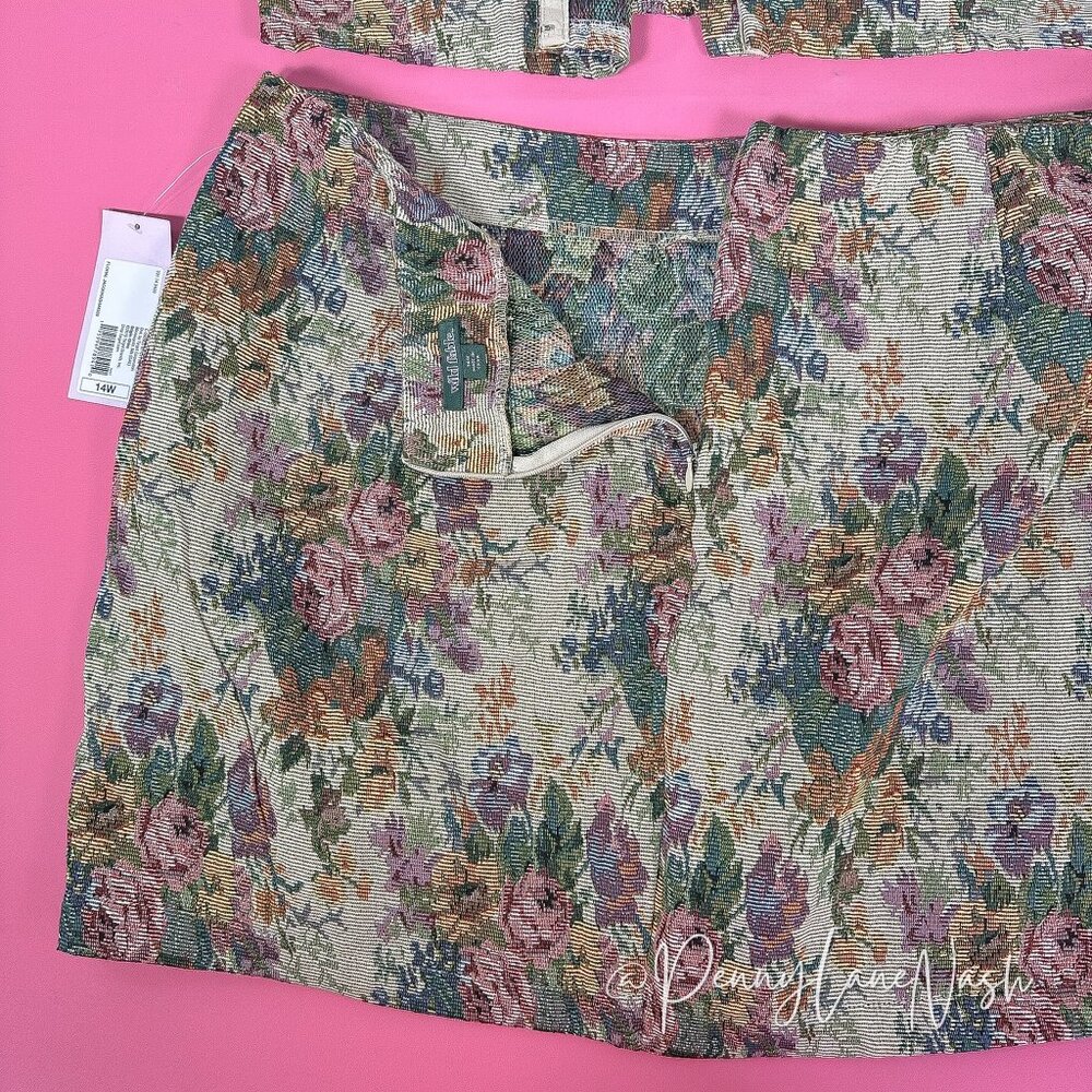Wild Fable Floral Jacquard Corset Crop Top & Skirt Matching Set XXL - Picture 10 of 16